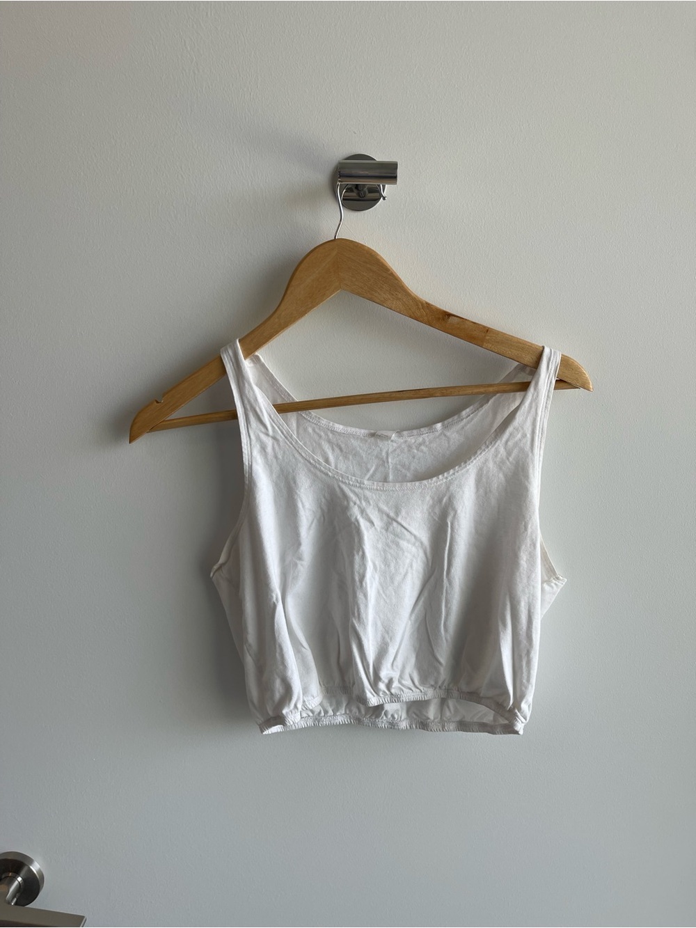 Alo Yoga White Cinched Tank Top